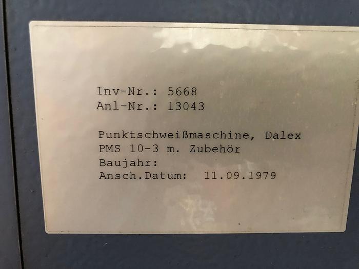 Gebraucht 1979 Punktschweissmaschine DALEX PMS 10-3