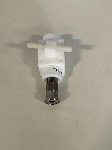 Used Swagelok/Hastelloy C275 1/2" Sanitary Fitting to Threaded w/  Ball Valve