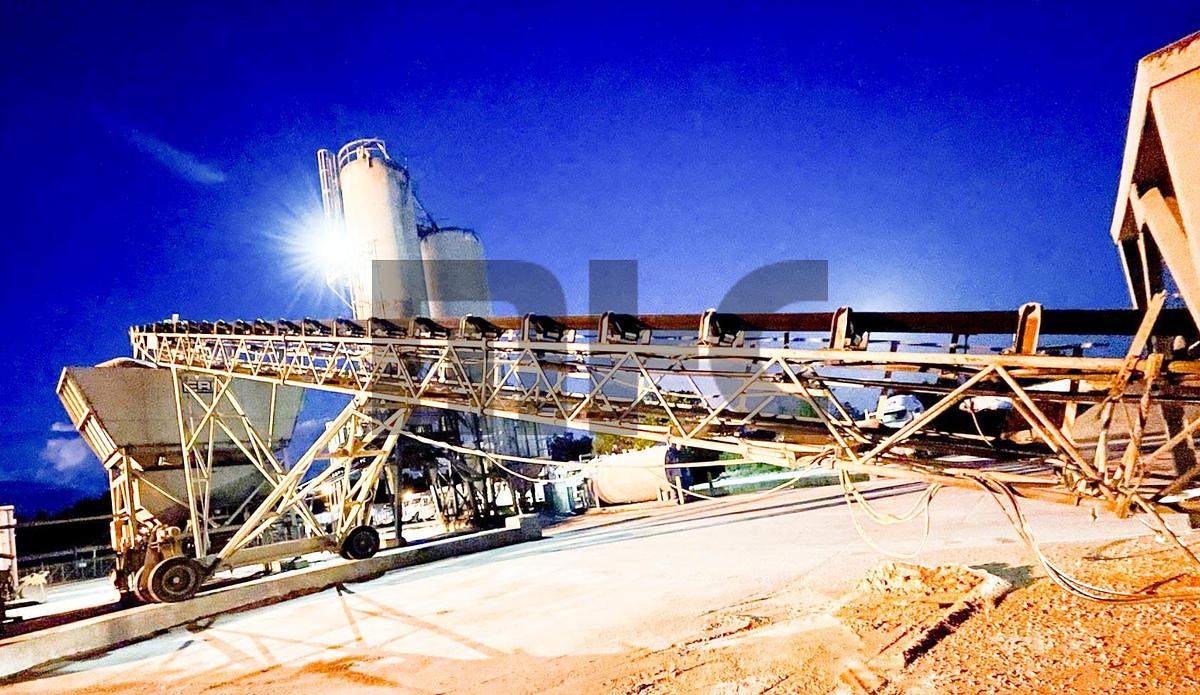 Used 2005 ERIE STRAYER 3 Compartment Stationary Batch Plant