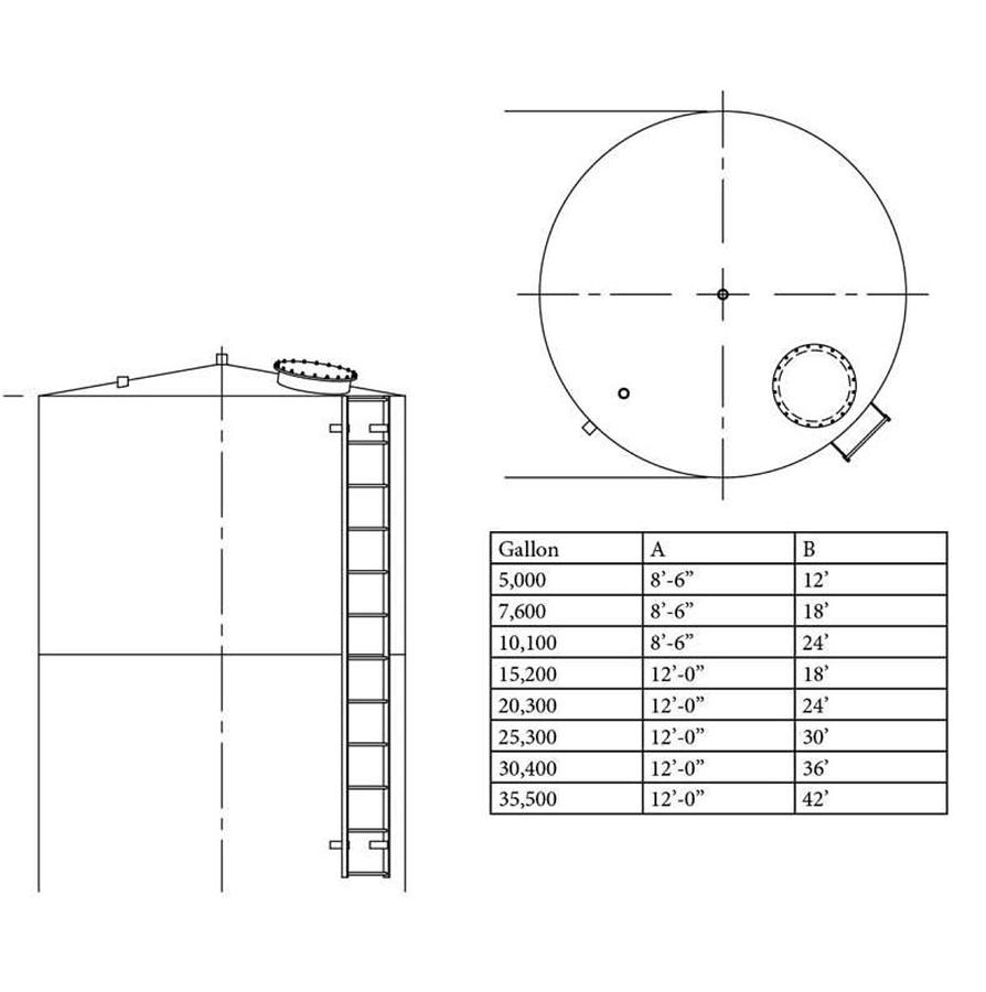 Used 2026 Belgrade Steel Tank 10,100 Gallon Vertical Liquid Tank