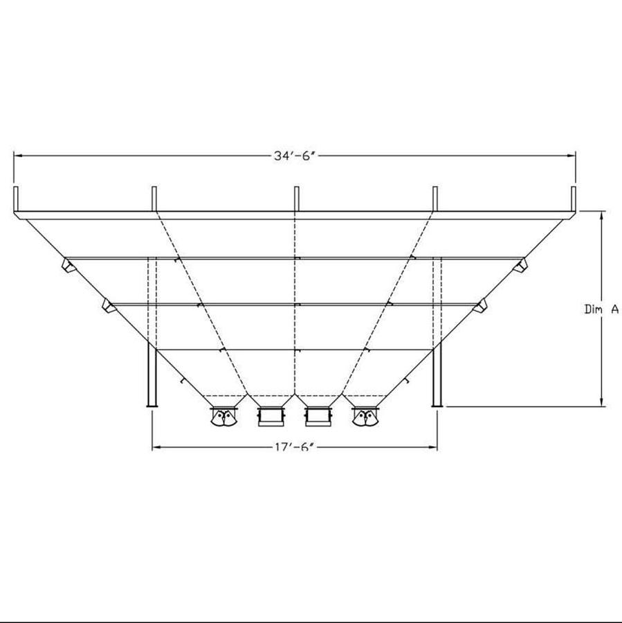 2026 Four Compartment Overhead Aggregate Bins