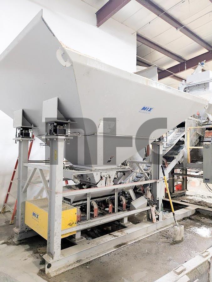 Used Mixer Systems Batch Plant (2018) with 21 cu ft Paddle Mixer & 2 Compartment Aggregate Bin