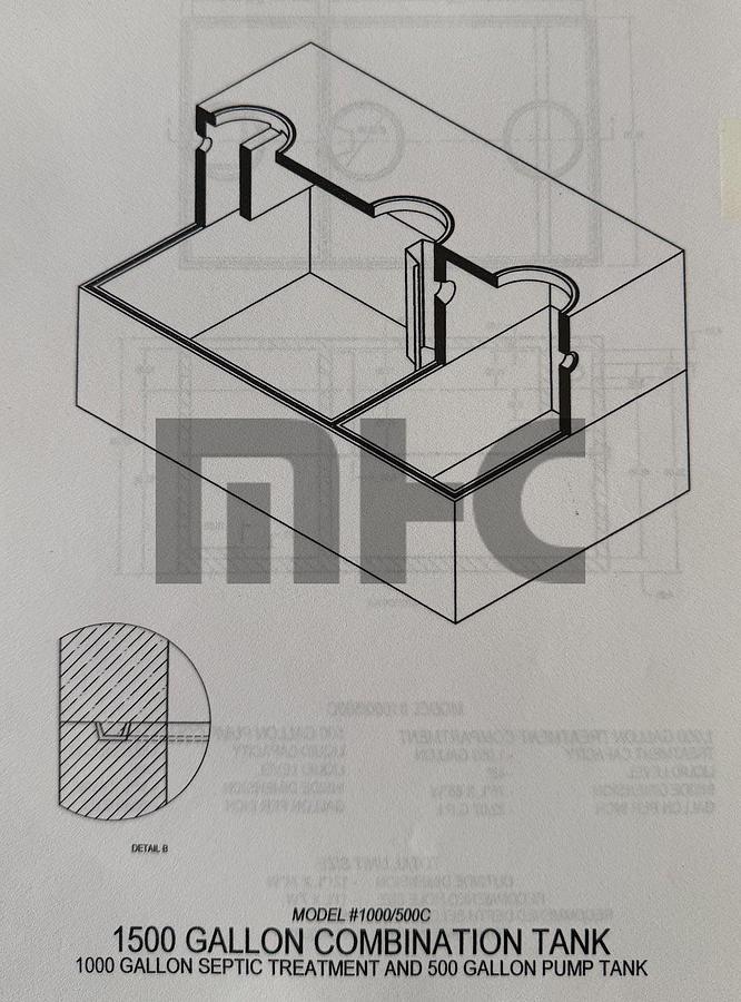 Used Norwalk Precast Concrete Septic Tank Forms (2500 gal, 1600 gal, 1500 gal, & 1000 gal)