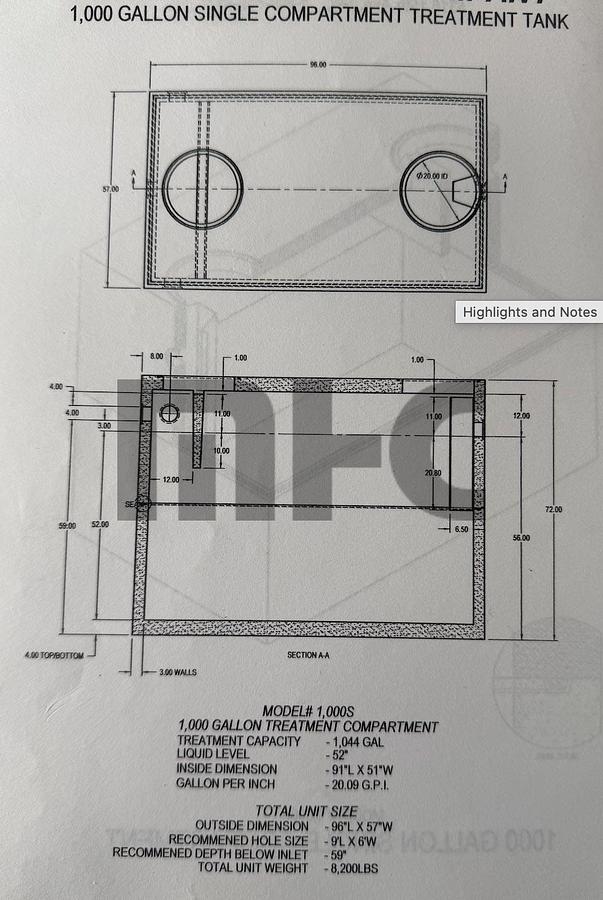 Used Norwalk Precast Concrete Septic Tank Forms (2500 gal, 1600 gal, 1500 gal, & 1000 gal)