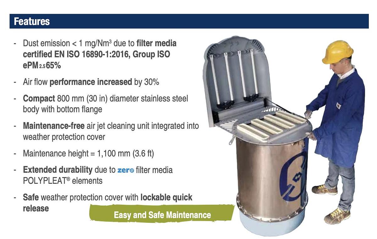 Used 2025 WAM SiloTop Zero Dust Collector/Vent