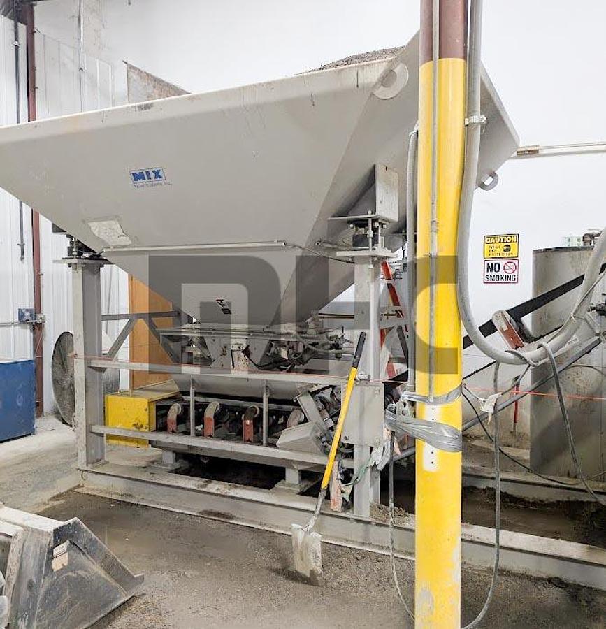 Used Mixer Systems Batch Plant (2018) with 21 cu ft Paddle Mixer & 2 Compartment Aggregate Bin