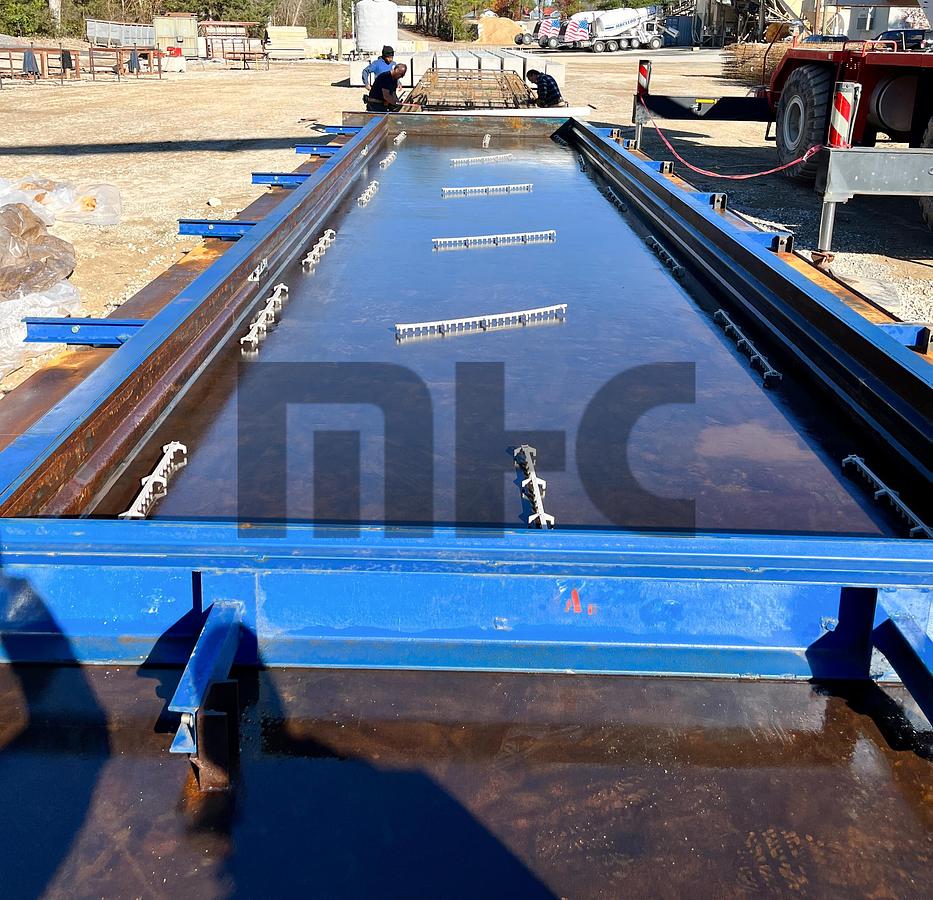Used 11' X 39' Precast Concrete Casting Tables/Panel Forms (2 Each):