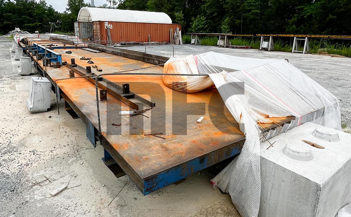 Used 11' X 39' Precast Concrete Casting Tables/Panel Forms (2 Each):