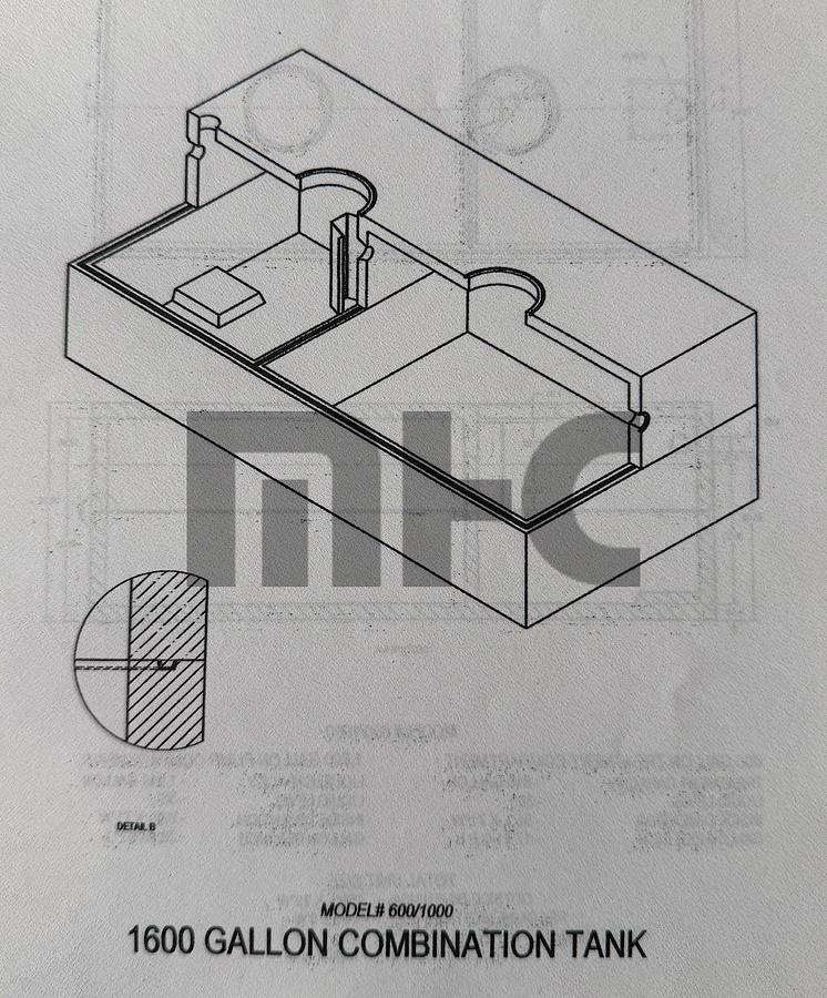 Used Norwalk Precast Concrete Septic Tank Forms (2500 gal, 1600 gal, 1500 gal, & 1000 gal)