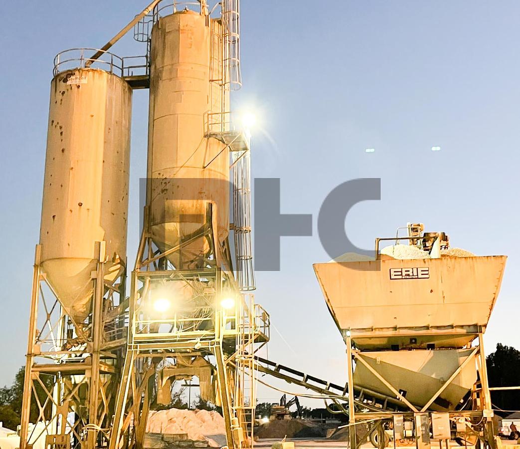 Used 2005 ERIE STRAYER 3 Compartment Stationary Batch Plant