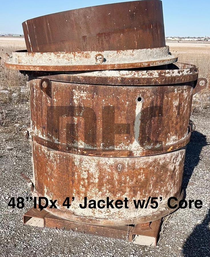 Used Besser-Quinn 48" Precast Concrete Manhole Riser, Base and Cone Forms