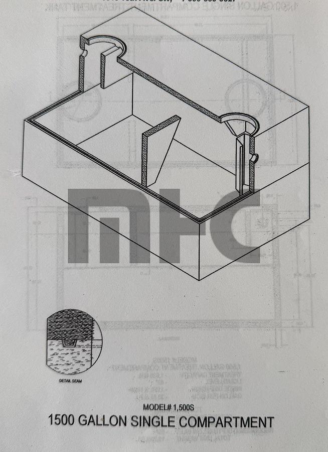 Used Norwalk Precast Concrete Septic Tank Forms (2500 gal, 1600 gal, 1500 gal, & 1000 gal)