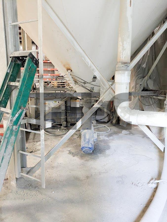 Used Mixer Systems Batch Plant (2018) with 21 cu ft Paddle Mixer & 2 Compartment Aggregate Bin