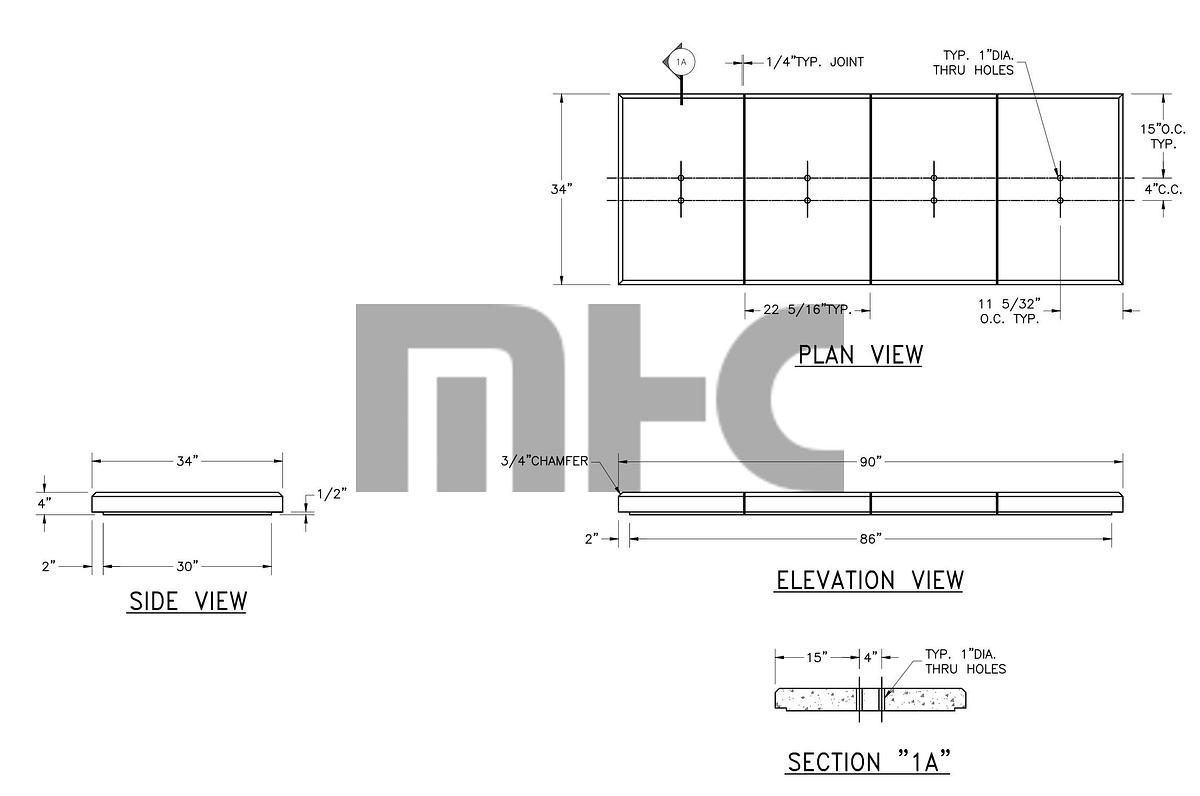 Used 2009 Arcadian Memorial Precast Concrete Double Depth Lawn Crypt/Burial Vault Form