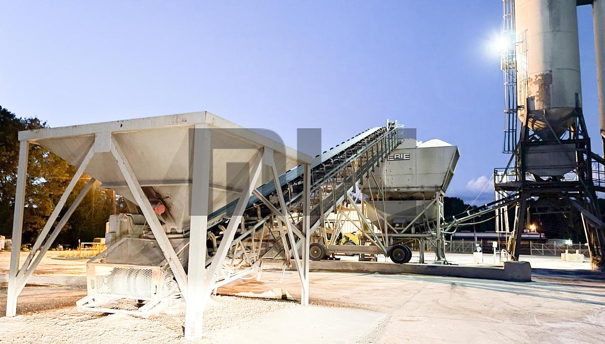 Used 2005 ERIE STRAYER 3 Compartment Stationary Batch Plant