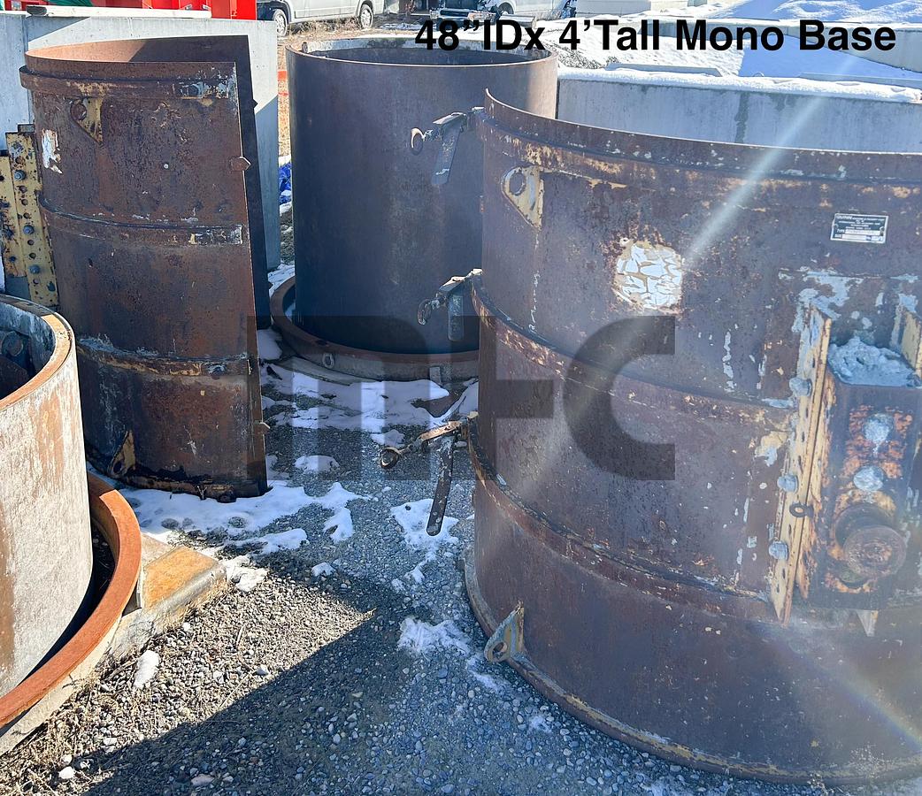 Used Besser-Quinn 48" Precast Concrete Manhole Riser, Base and Cone Forms