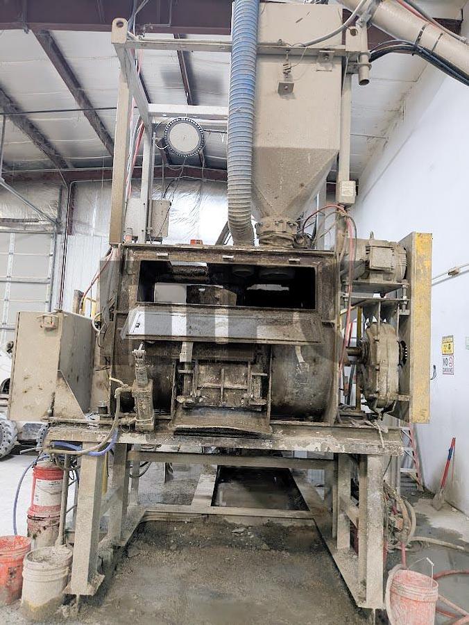Used Mixer Systems Batch Plant (2018) with 21 cu ft Paddle Mixer & 2 Compartment Aggregate Bin