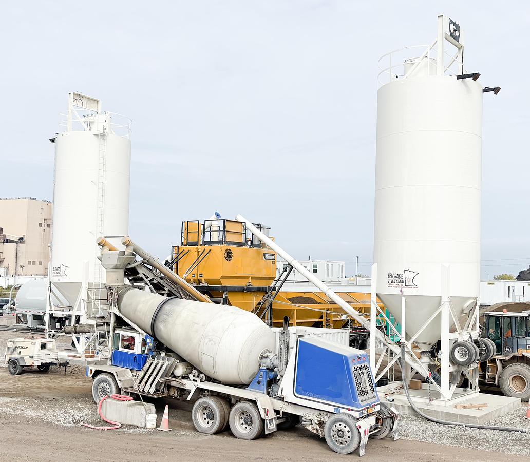 Portable Auxiliary Cement Silo for Bohringer B-120 Portable Batch Plants