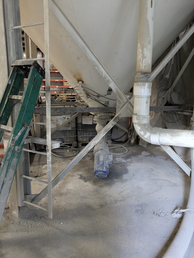 Used Mixer Systems Batch Plant (2018) with 21 cu ft paddle mixer & 2 compartment aggregate bin