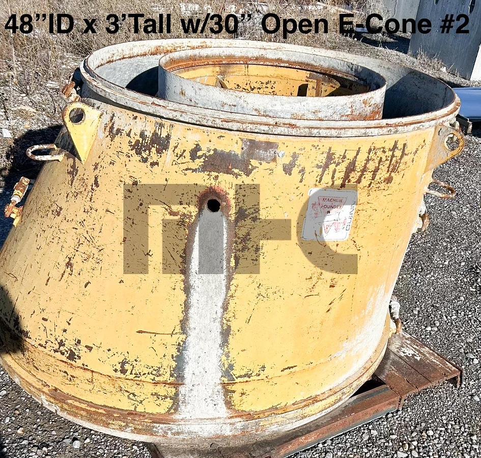 Used Besser-Quinn 48" Precast Concrete Manhole Riser, Base and Cone Forms