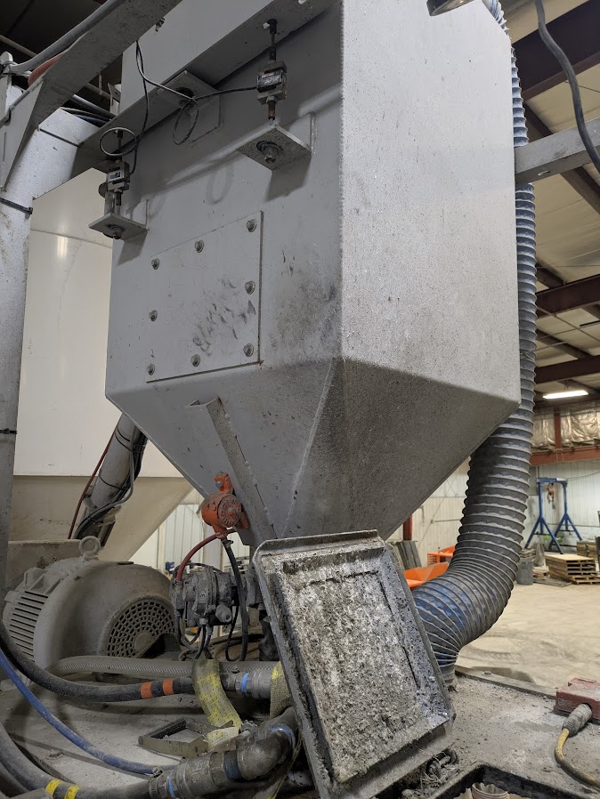 Used Mixer Systems Batch Plant (2018) with 21 cu ft paddle mixer & 2 compartment aggregate bin