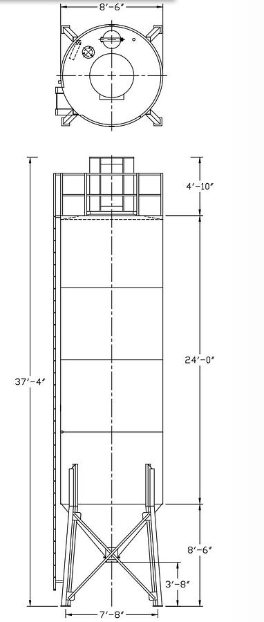 2026 Belgrade Basic 350 Barrel Stationary Cement Silo