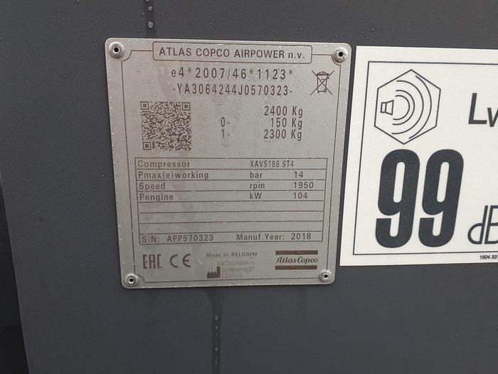 Used Atlas Copco XAVS 186