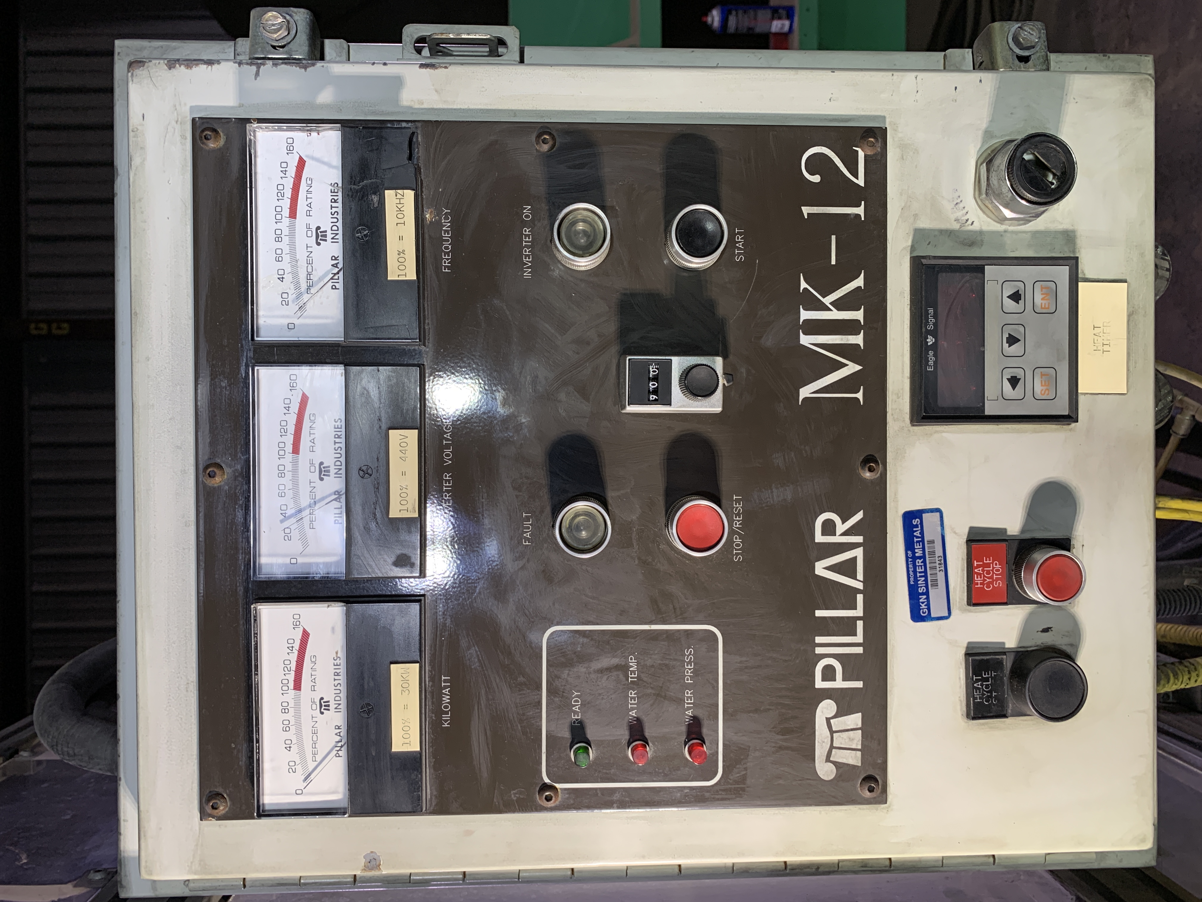 Used 30 KW, Pillar MK-12 Induction Hardening Machine; S/N 3610