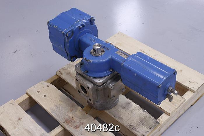 Used Metso Model GV652AC 4-Way Grinder Control Valve, 2" Port, GAA121 Actuator #40482