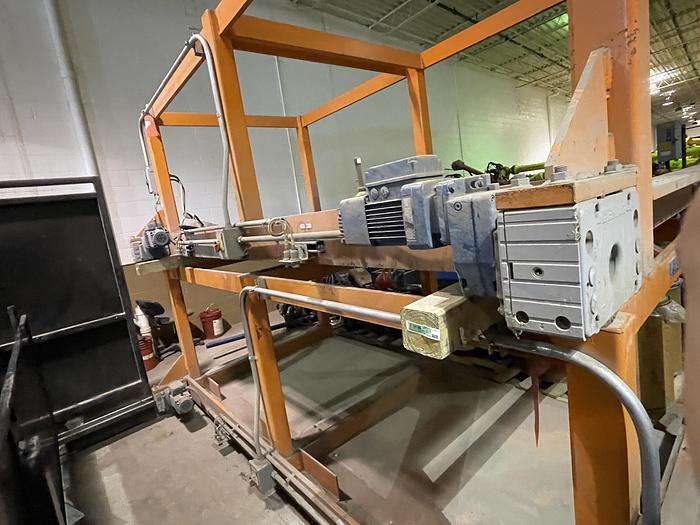 Used LINCOLN SYSTEM 55 WITH FANUC M710iC/20L TORCH CUTTING CELL WITH DUAL ROLL IN ROLL OUT TABLES