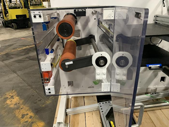 Used 18" WIDE WEBEX MODEL 1251 DUPLEX REWINDER W SIMCO ION BLOWER AND COGNEX CAMERA