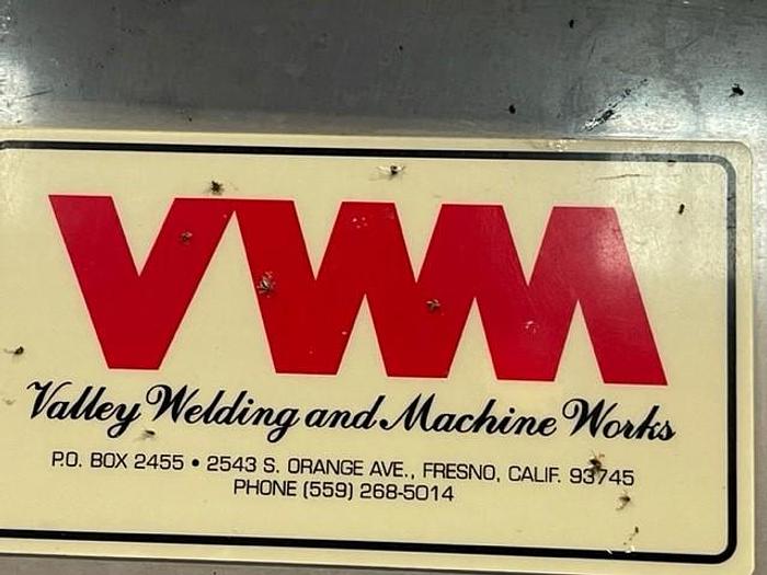 Used Valley Welding Machine Works Fruit Cluster Breaker W/ Vibratory Shaker