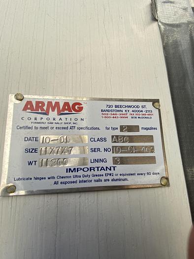 Used Explosive lockers magazines