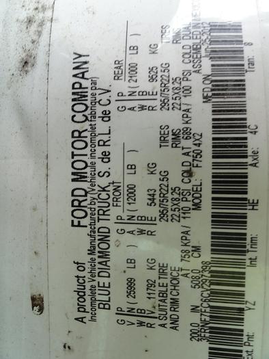 Used 2012 Ford /  Altec F750 / LR7-56