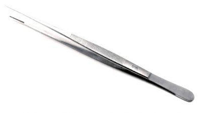 Used Forceps Tissue Dissecting Atraumatic DeBakey 1.5mm Wide Vascular 240mm Elcon (Germany) 141-214