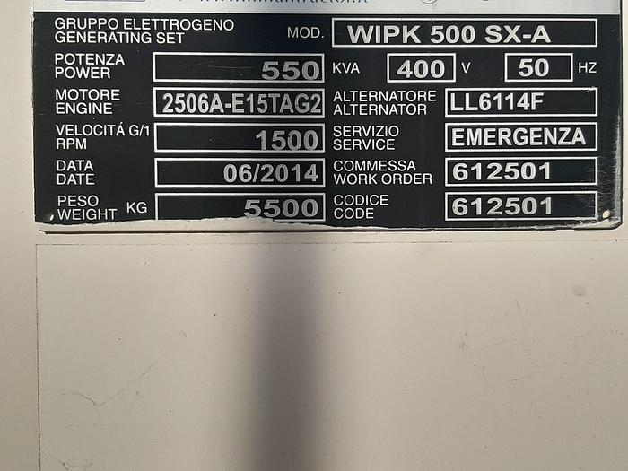 Used FG WILSON 550kVA 2014