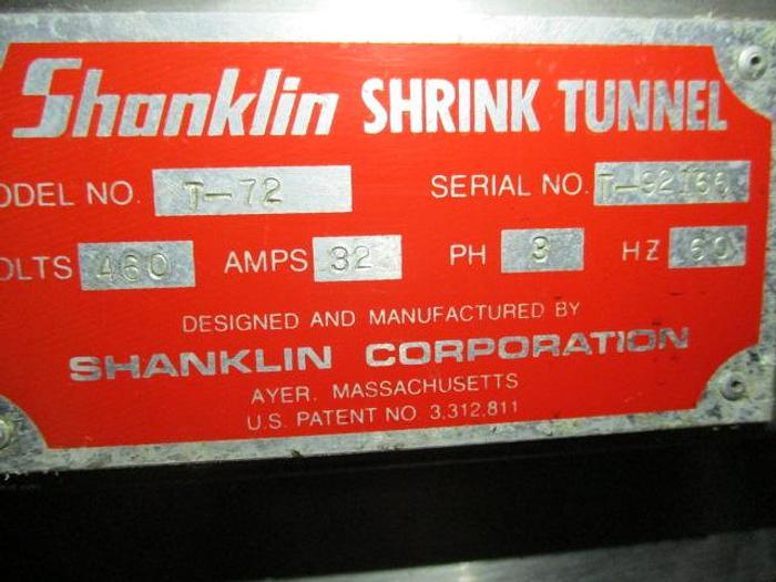 Used Shanklin Hy-Speed Automatic Shrink Wrapper; Md#HS-1SS-H w/Shrink Tunnel; Md#T-72