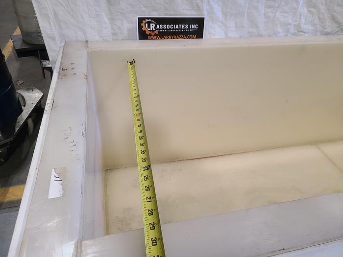 Used PVC Plastic Tank Double Wall with side and bottom support 70" x 28" x 29" D Hot Liquid