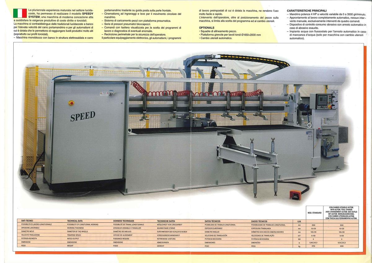 Usato EDGE POLISHING MACHINE COMANDULLI  comandully speedy system cambio utenisli