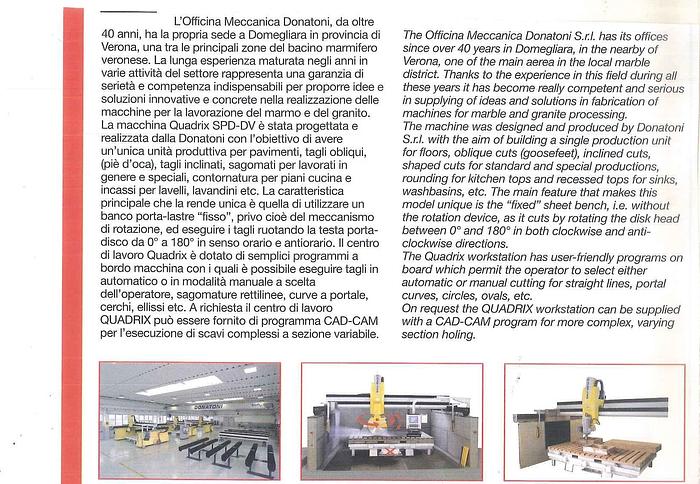 Usato DONATONI FRESA 5 ASSI DONATONI QUADRIX CNC