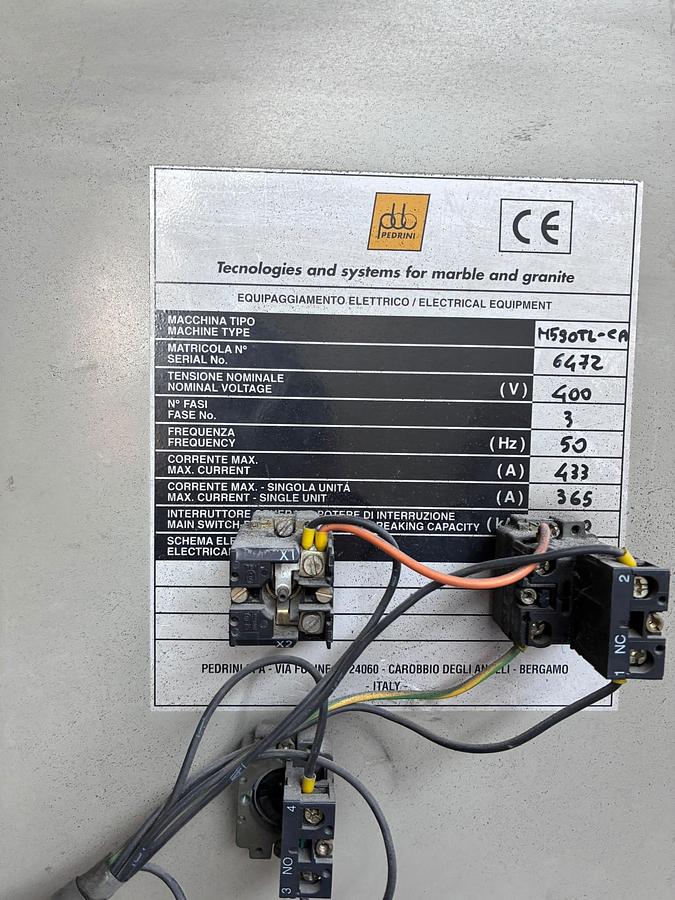 Usato TAGLIABLOCCHI PEDRINI PER GRANITO MODELLO M590TL-CA V.2.0
