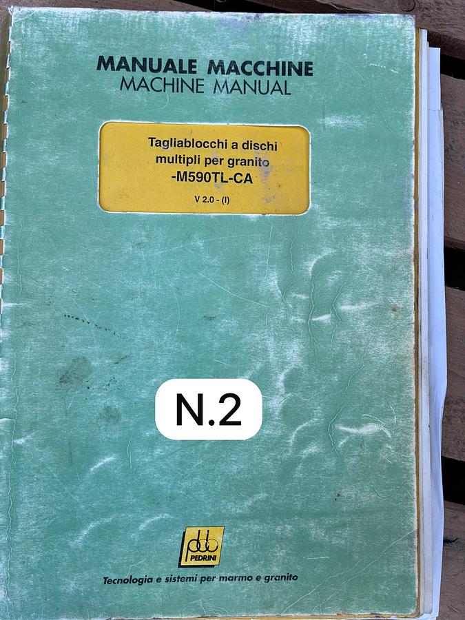 Usato TAGLIABLOCCHI PEDRINI PER GRANITO MODELLO M590TL-CA V.2.0