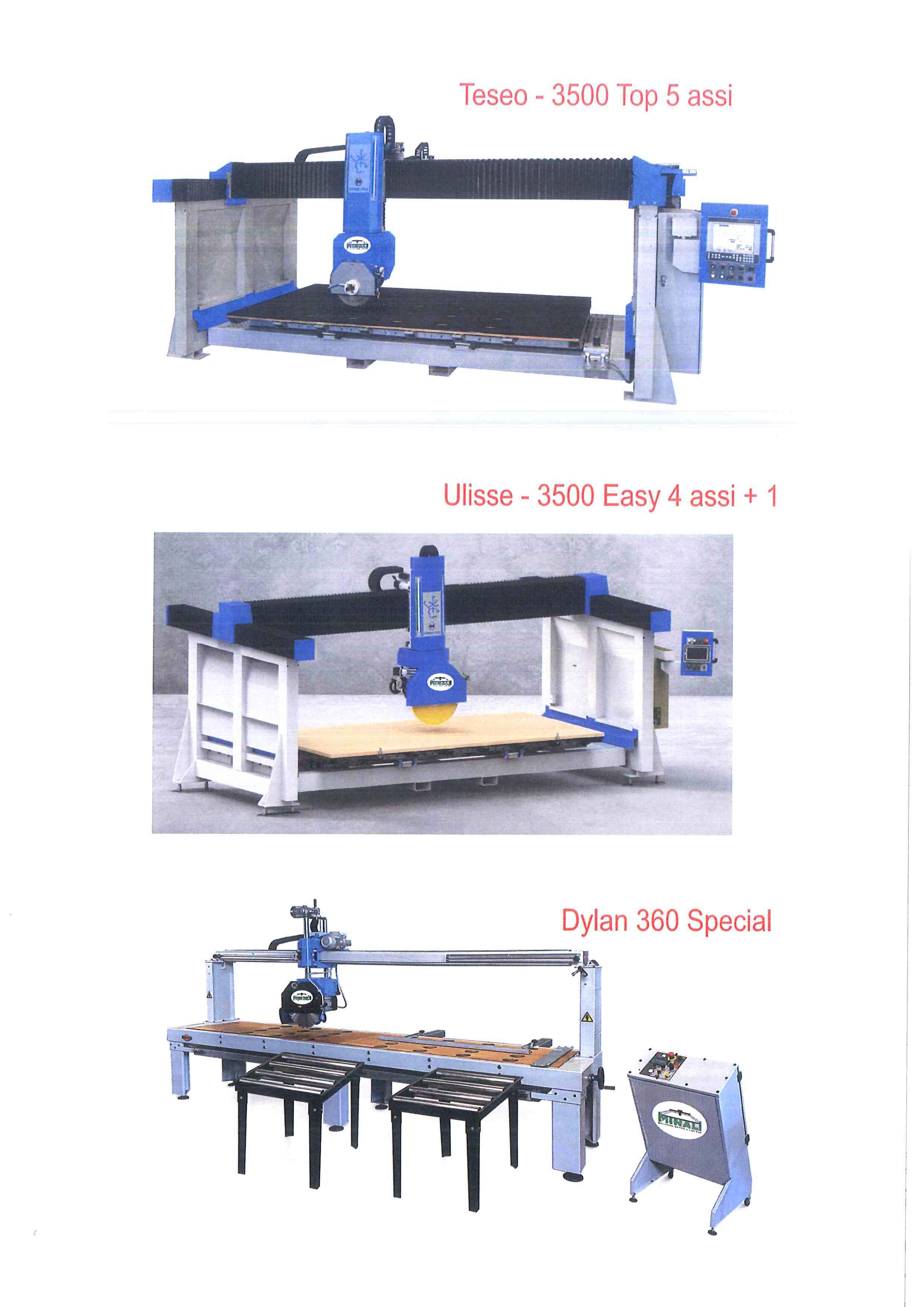 FRESATRICI MINALI NUOVA LINEA BLU-CUTTING MACHINE NEW LINE BLU