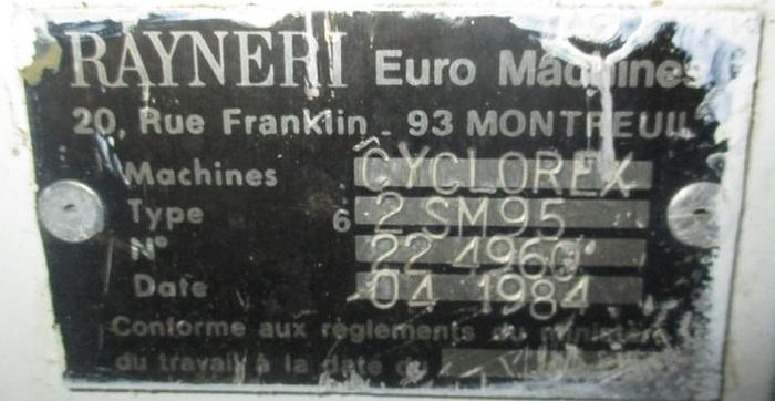 Used 1984 VMI RAYNERI Cyclorex 2SM95 95 litres