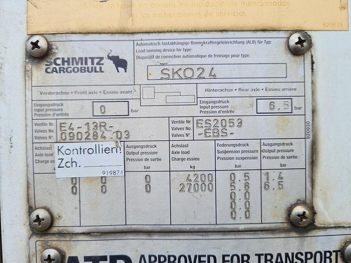 Used 2006 Schmitz Sko 24 Fridge Trailer / Thermo King SL400e / Dhollandia Tailgate