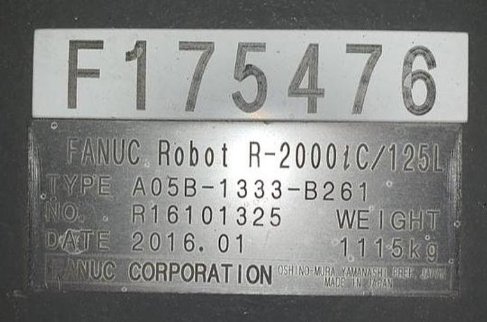 Used FANUC R2000iC/125L 6 AXIS CNC ROBOT WITH R30iB CONTROLLER, IR VISION, 125KG X 3,100 MM H REACH