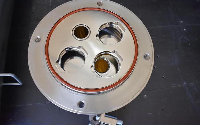 Used USED FILTER, CARTRIDGE TYPE, 1.5" INLET/OUTLET, 316L STAINLESS STEEL, SANITARY, UNUSED