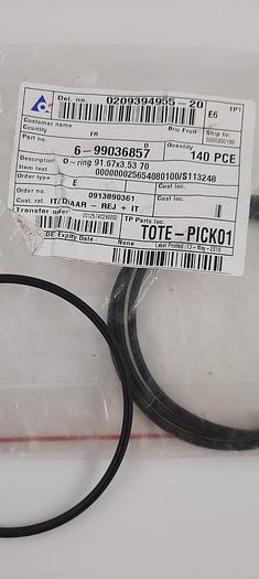 Tetra Pak Spare Parts O-ring 91.67x3.53 70 Part No.6-99036857, 4 pcs.