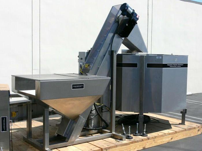 Used Hoosier FT50-1L-SS Stainless Steel Vibratory Parts Feeder w/ Elevator Conveyor