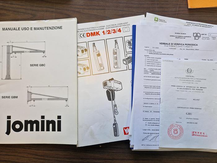 Usato GRU A COLONNA JOMINI GBCT 2.000 Kg.